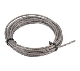 Нержавеющий трос KREPFIELD 4 мм, сталь А2, плетение 7x7, средней мягкости, 5 м 8379А2ТРОС4ММ-5 