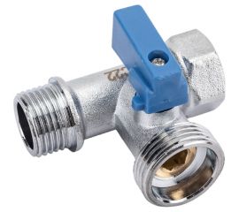 Кран для бытовой техники Rvc тройник (15) 1/2 г х3/4 ш х1/2 ш 13551 