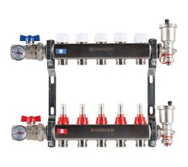 Коллектор из нержавеющей стали ROMMER в сборе, с расходомерами, 5 выходов Rms-1210-000005 RG0091LAMEV7UQ 