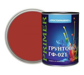Грунтовка Простокрашено! ГФ-021 красно-коричневая, 1 кг 66554 