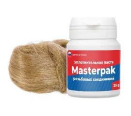 Комплект монтажный уплотнительный для сантехнических трубных соединений MasterProf паста 25 г + лён, 5 упаковок ТД.030355 