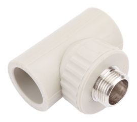 Тройник комбинированный с наружной резьбой VALFEX PP-R серый, 32 мм х3/4"" 10128132Г 127-0439 