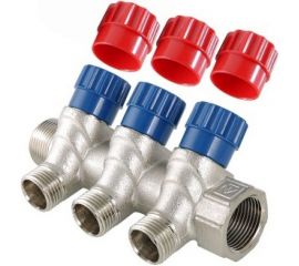 Коллектор с регулирующими вентилями 1х3 вых. 1/2 нар. Valtec VTc.560.N.0603 