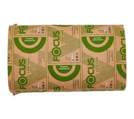 Бумажное полотенце FOCUS ECO листовое, 1-слой, 200 листов в упаковке, V-сложения, белое H-5049975 