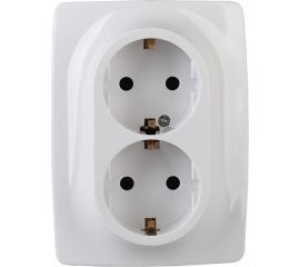 Розетка ЭРА 12-2106-01 2X2P+E Schuko, 16A-250В, IP20, белый Б0031228 