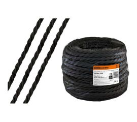 Ретро провод TDM ""Эко"" 3х2,5 витой ГОСТ черный 50м SQ2801-0134 