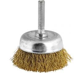 Кордщетка чашеобразная 63 мм, латунированная мягкая проволока для дрели Bohrer 36700063 