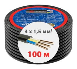 Провод ВВГмб-Пнг(А)-LS ВЭКЗ 3х1,5ok(N) (Бухта 100 м) 14968 