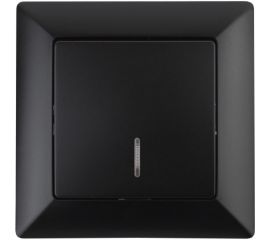 Выключатель Intro Solo 4-102-05 одноклавишный с подсветкой, 10А-250В, IP20, СУ, антрацит, Б0053566 