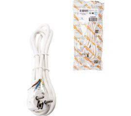 Шнур TDM сетевой с вилкой ПВС 3x0,75мм2 3м с/з белый SQ1305-0076 