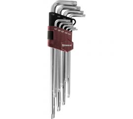 Набор торцевых удлиненных TORX ключей Thorvik TKL9S Т10-T50, 9 предметов 53130 
