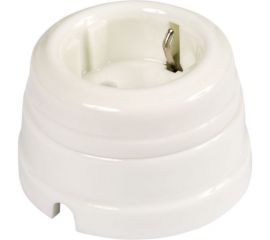 Розетка МЕЗОНИНЪ пластиковая с заземляющим контактом, цвет - белый GE30301-01 