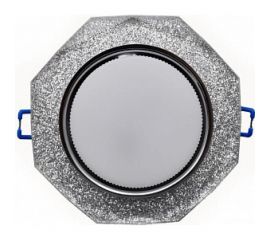 Светильник General Lighting Systems GCL-GX53-H38-BL-7 ГРАНЕНЫЙ СЕРЕБРЯНЫЙ БЛЕСК 661260 