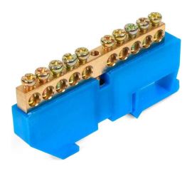 Шина КВТ n "ноль" на din-изол шни-6x9-10 син 87190 