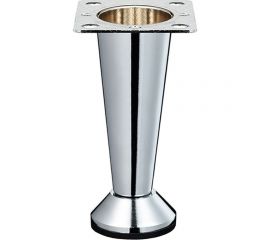 Ножка Tech-Krep металл, конус, регулируемая, Н80 мм, хром - накл. 148563 