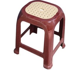 Табурет Росспласт Симпатия большой, коричневый, высота 45 см 523021 