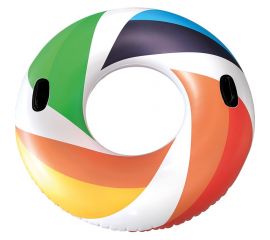 Круг для плавания с ручками Ecos Цветное колесо 118 см SC-51 993151 