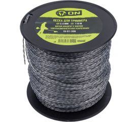Леска для триммера. витой квадрат с жилой двухкомпонентная усиленная (2.4 мм; 110 м) ON 15-01-336 