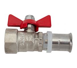 Шаровый кран с пресс-соединением VALTEC рукоятка бабочка, 16х1/2 вн. VT.242.N.1604 