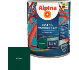 Эмаль по ржавчине ALPINA (быстросохнущая; RAL 6005; 0.75 л) 948104264 