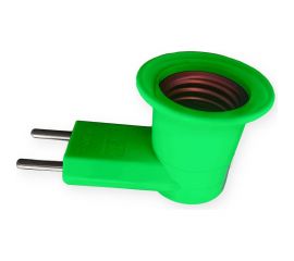 Адаптер вилка-патрон ОПТИКОМ ЭЛЕКТРИК с выключателем 220В зеленый 3352.1627 