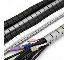 Спиральный защитный рукав PARLMU LXQ 16-1, полиэтилен, размер 16, цвет черный, длина 1 м PR4800300 