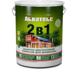 Защитно-декоративное покрытие для дерева Акватекс полуматовое, 20 л, сосна 257240 