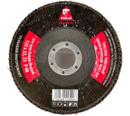 Круг лепестковый торцевой 125x22.2 мм, Р40, КЛТ1 TOOLAS 00002832 