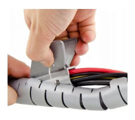 Спиральный защитный рукав PARLMU LXQ 8-3, полиэтилен, размер 8, серый, 1 м PR5000100 