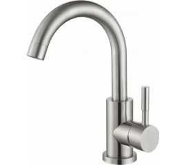 Смеситель для кухни Gota Rocio Steel с высоким изливом d35, нержав. сталь 103311-GOTA 