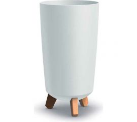 Высокое кашпо на ножках Prosperplast DGTL240 S449 GRACIA TUBUS SLIM диам. 24 см, высота 445 мм, белое 067345 