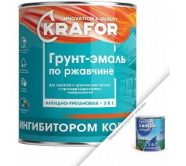 Грунт-эмаль по ржавчине KRAFOR желтая 5,5 кг 4 26685 