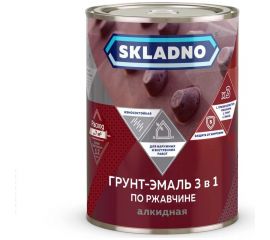Грунт-эмаль по ржавчине 3 в 1 ПРЕСТИЖ Skladno 1.8 кг, коричневая 243713 