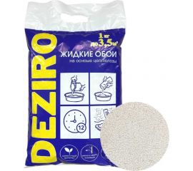 Жидкие обои Deziro оттенок белого, 1 кг Deziro ZR01-1000, 