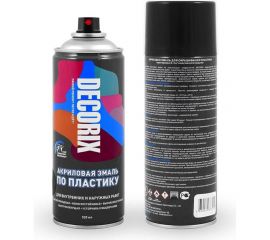 Аэрозольная эмаль по пластику Decorix (черный; матовый; 520 мл) 0117-02 DX 