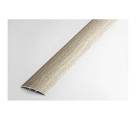 Порог прямой скрытый алюминиевый декоративный (35 мм, 1,8 м, Дуб беленый) ЛУКА 00000002788 