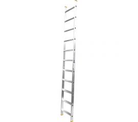 Алюминиевая односекционная приставная лестница Алюмет 11 широких ступеней НК1 5111 