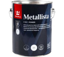 Краска для металла TIKKURILA METALLISTA по ржавчине 3 в 1, база A, 2.3 л,белая 259168 