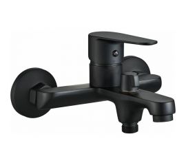 Смеситель для ванны и душа OUTE однорычажный, с коротким изливом 130 мм, черный, латунь T21002H 