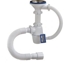 Бутылочный сифон ORIO 3 1/2х40 с переливом, гибкой трубой 40-40/50 А-40079 