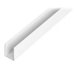 Профиль GAH ALBERTS u-обр., ПВХ, бел., 10x18x10x1х1000 мм 484521 