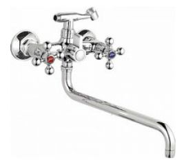 Смеситель для ванны LEDEME длинный излив, дивертор в корпусе, керамика L2719 65674 