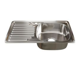 Врезная мойка mixline 42х76х16 см, 0.6, правый выпуск 3 1/2, с сифоном 530530 