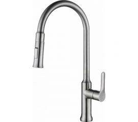 Смеситель для кухни BELBAGNO с выдвижным изливом, сатин BB-LAM38-IN 