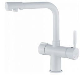 Смеситель для кухонной мойки Haiba латунь, с подключением к фильтру с питьевой водой, высокий излив, белый HB70088-8 