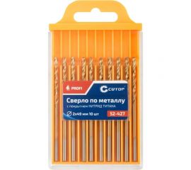 Сверло по металлу с титановым покрытием Profi 2x49 мм, 10 шт CUTOP 52-427 