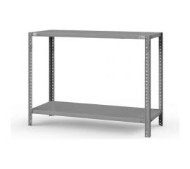 Стеллаж ООО ФУРАМА СТФЛ 1000x1000x700 мм, 2 полки, серый СТФЛ101070-2 