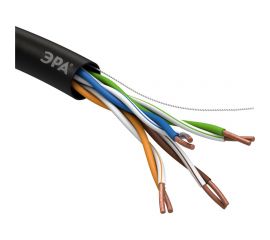 Кабель ЭРА витая пара U/UTP 4x2x24AWG Cat5e CU PE OUTDOOR 305м SIMPLE Б0044427 