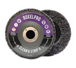 Круг зачистной на оправке пурпурный ROXPRO Clean&Strip II (115х13х22 мм) RoxelPro 123543 