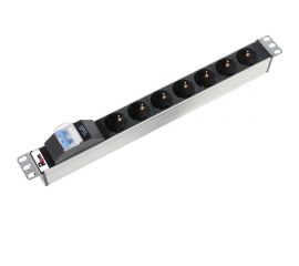 Блок розеток ЦМО Rem-16, с автоматом, 16А, 7, Shuko, алюминий, 19, колодка R-16-7S-A-440-K 